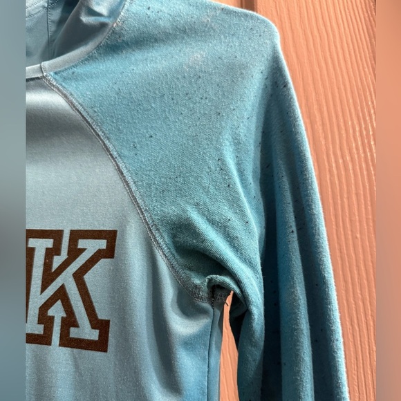 Victoria Secret PINK Women’s blue long sleeve hooded pullover top Size XS - Picture 2 of 9